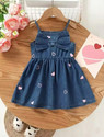 MunchkinMode Baby Girls Above Knee Casual Dress
