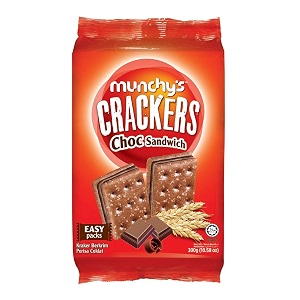 munchy39s choco sandwich cracker 300g