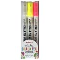 Mungyo Board &amp; Glass Chalk Medium Point Pen Marker Set Of 3 (White, Yellow, Pink)