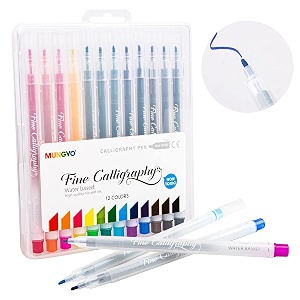 mungyo calligraphy pen set of 12 assorted colours