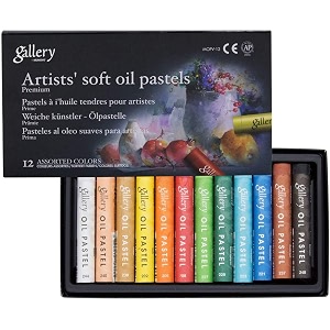 mungyo gallery artists39 soft oil pastels - 12 colors ink multicolor