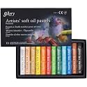 MUNGYO Gallery Artists' Soft Oil Pastels - 12 Colors, Ink Multicolor