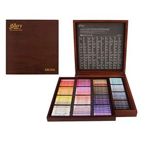 mungyo gallery soft oil pastels wood box set of 120 - multi colors mopv-120w