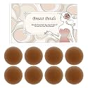 MUQU Nipple Covers Breast - No Show Pasties Reusable Women Sticky Seamless Silicone Breast Covers 4 Pairs Petals