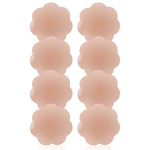 muqu womens silicone pasties adhesive bra reusable 2 4 pair invisible silicone nipple cover