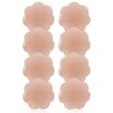MUQU Womens Silicone Pasties, Adhesive Bra Reusable 2, 4 Pair Invisible Silicone Nipple Cover