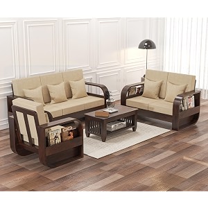 6 seater sheesham wood sofa set for living room furniture home and office 321 sofa set  six seater wooden sofa set walnut finish 6 seater