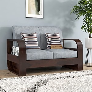 sheesham wood 2 seater sofa set for living room furniture wooden sofa set two seater for home amp office 2 seater sofa walnut finish  2 person sofa