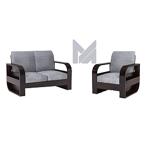 sheesham wood 3 seater sofa set for living room furniture wooden sofa set 3 seater for home amp office 21 walnut finish  3 seater wooden sofa