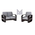 Sheesham Wood 3 Seater Sofa Set for Living Room Furniture Wooden Sofa Set 3 Seater for Home &amp; Office (2+1, Walnut Finish) | 3 Seater Wooden Sofa