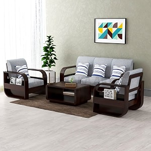 sheesham wood 5 seater sofa set for living room furniture wooden sofa set 5 seater for home amp office 311 sofa walnut finish