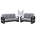 Sheesham Wood 5 Seater Sofa Set for Living Room Furniture Wooden Sofa Set 5 Seater for Home &amp; Office (3+2 Sofa, Walnut Finish) | 5 Seater Wooden Sofa