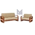 Sheesham Wood 5 Seater Sofa Set for Living Room Furniture Wooden Sofa Set 5 Seater for Home &amp; Office (3+2 Sofa, Natural Finish) | 5 Seater Wooden Sofa, Brown