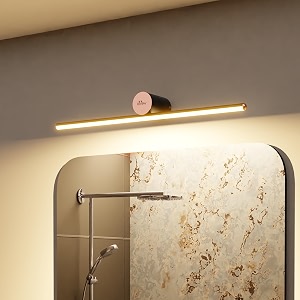 murphy 12 watts black body rose gold finish led picture photo frame lightbathroom dressing table light cylinder shape with 3 color changing light whitewarm white and natural white pack of 8