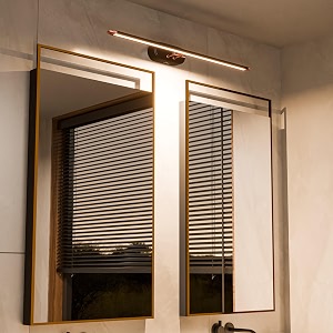 murphy 12w 3-in-1 color chnaging black rose gold finish led mirror picture wall lightbathroom vanity led mirror light with 2 year warranty cool whitewarm whitenatural white-pack of 4