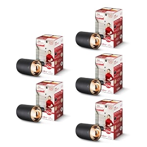 murphy 10w black body cylindrical surface mounted spot light down light warm white pack of 5aluminium