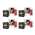 Murphy 3-Watt Conceal Motion Sensor Wall Step Light Outdoor and Indoor LED Foot Light with Aluminium IP65 Grade Waterproof Body (Warm White, Pack of 4)