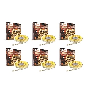 murphy 35w led strip 2835 high lumen cove light 5 metre 120 ledmtr warm white pack of 6 with 12v dc 3amp driver