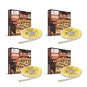 murphy 35w led strip 2835 high lumen cove light 5 metre 120 ledmtr warm white pack of 4 with 12v dc 3amp driver