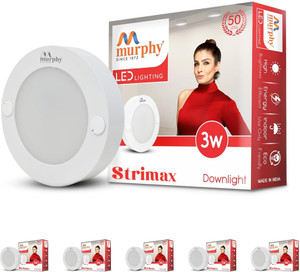 murphy 3w strimax surface led light  cool white  flush mount  pack of 6 ceiling light ceiling lamp