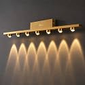 Murphy 7-Glow GoldrayLED MirrorVanity Light- Luxurious Gold