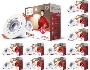 murphy 7w phocus led spot round panel conceal box down lightpack of 12 cool white ceiling light ceiling lamp