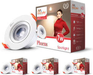 murphy 7w phocus led spot round panel conceal box down lightpack of 4 warm white ceiling light ceiling lamp