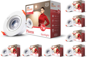 murphy 7w phocus led spot round panel conceal box down lightpack of 8 cool white ceiling light ceiling lamp