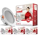 Murphy Flora 7W LED Down Light, Nautral White Light, Round, Pack of 4, Recessed Ceiling LED Light, Suited for 3 inch Junction Box (2 Years Warranty)