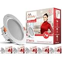 Murphy Flora 7W LED Down Light, Nautral White Light, Round, Pack of 6, Recessed Ceiling LED Light, Suited for 3 inch Junction Box (2 Years Warranty)