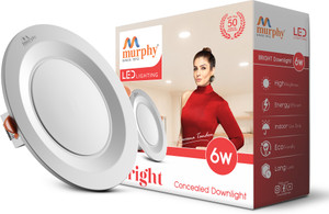 murphy led 6w bright concealed box down light cool white  pack of 1 ceiling light ceiling lamp