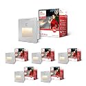 Murphy White Body 3-Watt Conceal Motion Sensor Wall Step Light Outdoor and Indoor LED Foot Light with Aluminium IP65 Grade Waterproof Body (Warm White, Pack of 6)