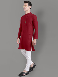 murta men cotton blend kurta pyjama set