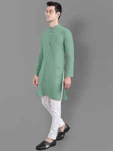 murta men cotton blend kurta pyjama set