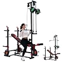 20 in 1 Home Gym Bench set, Multifunctional Gym Bench for Home Workout, Adjustable gym Bench with Lat Pulldown Machine, Dip Bar, Leg Curl & Leg Extension | Gym Home Workout Bench | Max Load 250kg