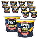 Muscle Mac Macaroni and Cheese Dinner with Real Cheese, Microwaveable, 20g of protein, 3.6 oz per cup (Pack of 12)