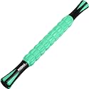 Muscle Roller & Massage Roller Stick for Athletes - Lymphatic Drainage Support, Relieves Muscle Soreness, Cramping & Tightness - Targets Legs, Arms, Back & Calves （Mint Green Wheel）