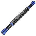 Muscle Roller Massage Roller Stick- Deep Tissue Fascia Blaster for Myofascial Pain Relief, Lymphatic Drainage &amp; Body Sculpting, Handheld Physical Therapy &amp; Recovery Tool ​(Blue &amp; Black