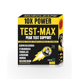 muscleape natural stamina booster multivitamin for men testmax tribulus arginine ashwagandha amp fenugreek with zinc strength endurance amp muscle health support for men30 veg tablets