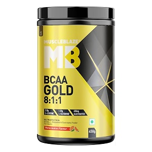 muscleblaze bcaa gold 811 powder watermelon 450g