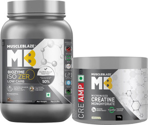 muscleblaze biozyme iso-zero low carb isolate  creatine 100 g whey protein