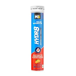 muscleblaze fuel one sports hydr8 zesty orange 20 effervescent tablets