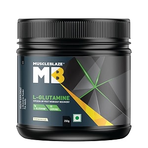 muscleblaze l-glutamine powder unflavoured 250g