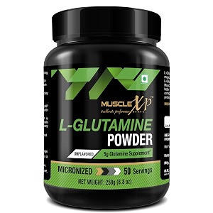 musclexp micronized l-glutamine powder - 250g unflavored