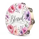 Musfunny Church Musical Tambourine for Adults: 10 Inch Double Row Jingles