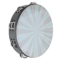 Musfunny Radiant Tambourine 10 inch for Adults Double Row Jingles Bell