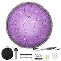 Musfunny Steel Tongue Drum for Adults: 12 Inch 15 Notes, Purple