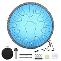 Musfunny Steel Tongue Drum for Adults: 12 Inch 15 Notes, Blue