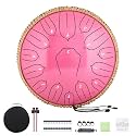 Musfunny Steel Tongue Drum for Adults: 12 Inch 15 Notes, Pink