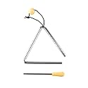 Musfunny Triangle Hand Percussion with Striker, Rhythm Music Instrument